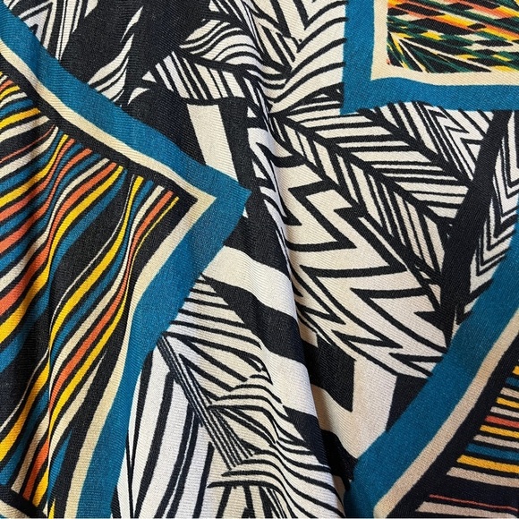 ORANGE USA Multicolor Graphic Print Knit Kimono Coverup Cardigan Sweater Size M - Picture 8 of 9